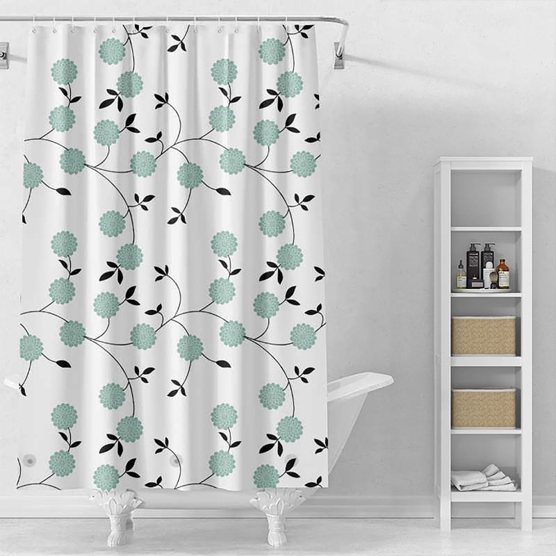 TIKABC Shower Curtain Liner, 4G PEVA Shower Liner, Plastic Waterproof Shower Curtains, 72x72 inch with Grommet Holes 3 Magnetic Weights - Image 1